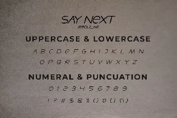 Say Next Demo font