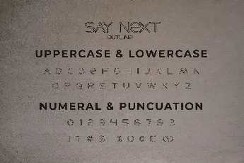 Say Next Demo font