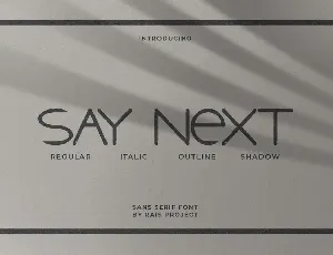 Say Next Demo font