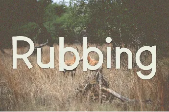 Rubbing font