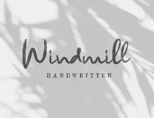 Windmill Demo font