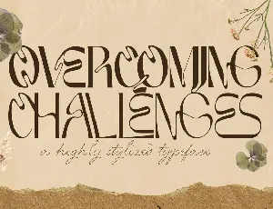 OVERCOMING CHALLENGES DEMO font