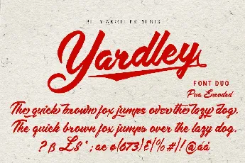 Yardley font