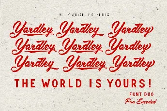 Yardley font