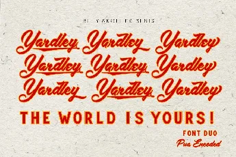 Yardley font