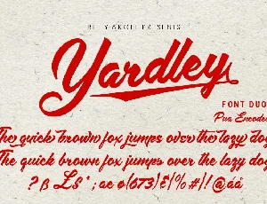 Yardley font