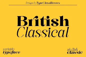 British Classical font