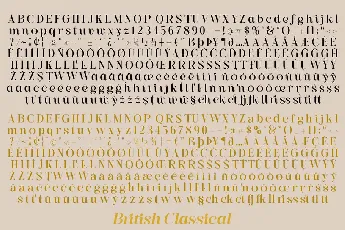 British Classical font