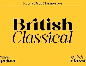 British Classical font