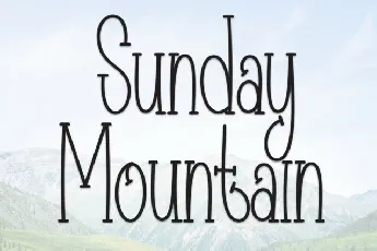 Sunday Mountain Display font