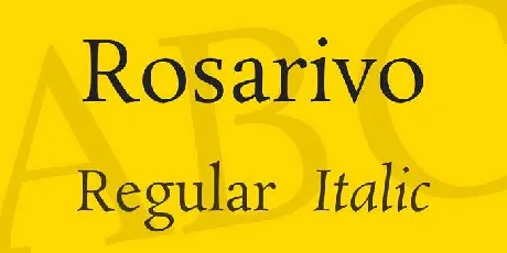 Rosarivo font