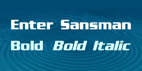 Enter Sansman font