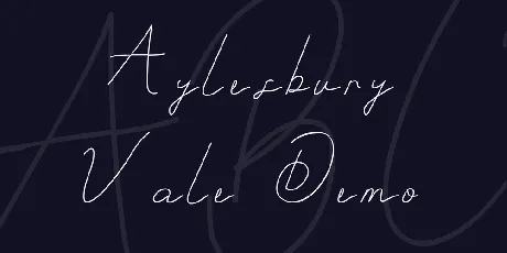 Aylesbury Vale Demo font