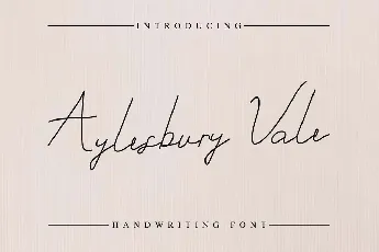 Aylesbury Vale Demo font