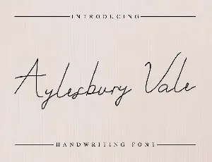 Aylesbury Vale Demo font