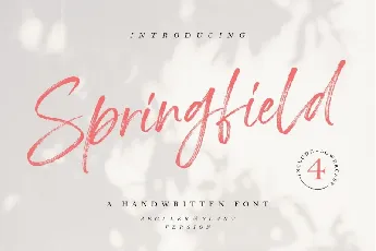 Springfield Hand Brush font