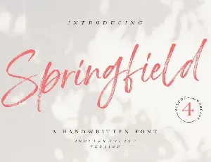 Springfield Hand Brush font