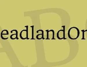 Headland One font