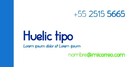 Huelic font