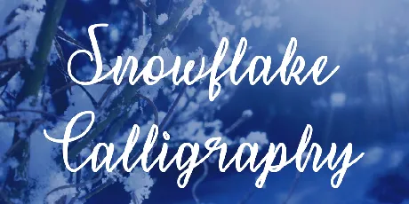 Snowflake Calligraphy font