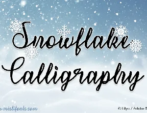 Snowflake Calligraphy font