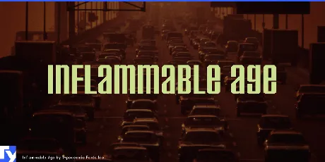 Inflammable Age font