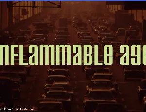 Inflammable Age font