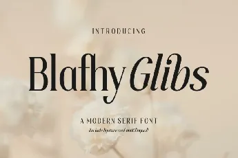 Blafhy Glibs font