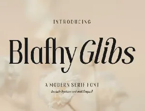 Blafhy Glibs font