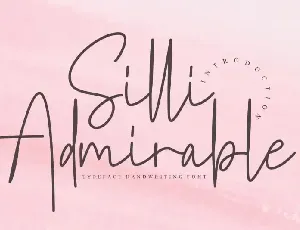 Silli Admirable Handwritten font