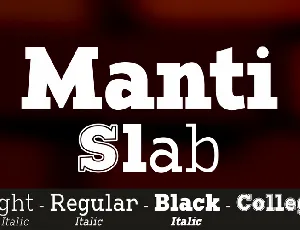 Manti Slab font