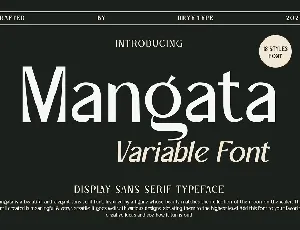 Mangata font