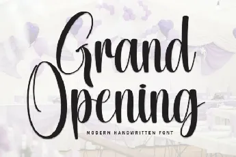 Grand Opening Script font