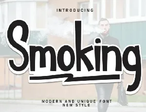 Smoking Display font