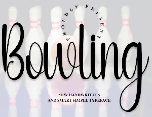 Bowling Typeface font