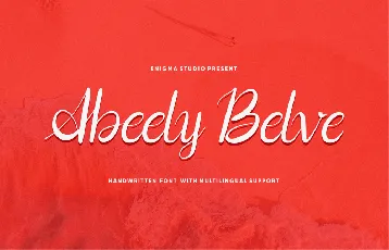 Abeely Belve font