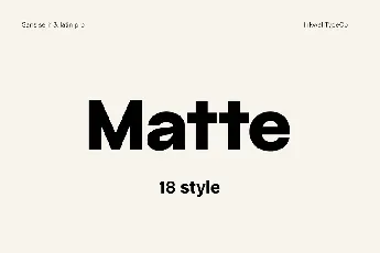 Matte font