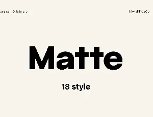 Matte font