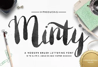 Minty Brush Free font