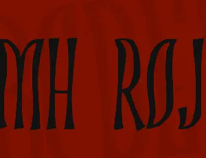 JMH ROJO font