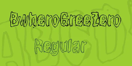 BwheroGreeZero font