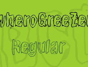 BwheroGreeZero font