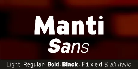 Manti Sans Fixed Demo font