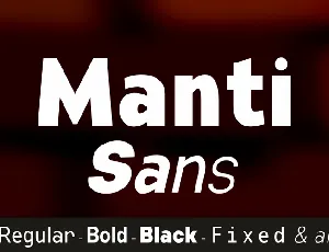 Manti Sans Fixed Demo font