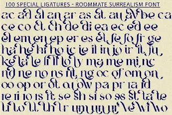 Roommate Surrealism Demo font