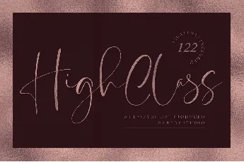 High Class Demo font