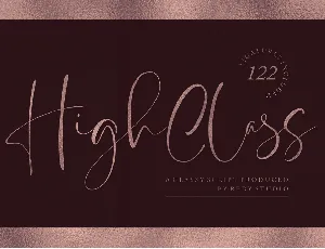 High Class Demo font