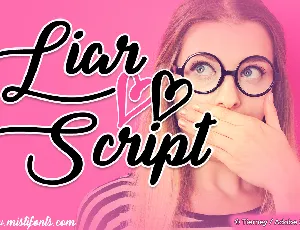 Liar Script font