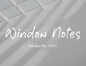 Window Notes font