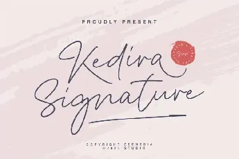 Kedira Signature font